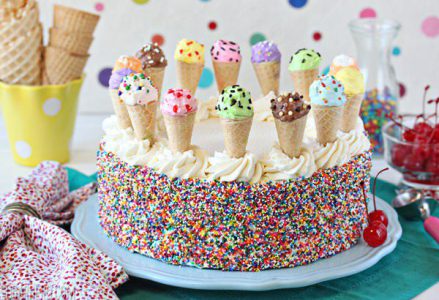 کیک بستنی