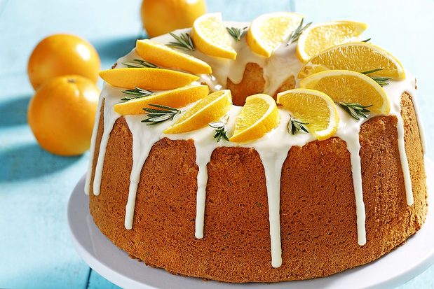 کیک شیفون پرتقال و نارگیل