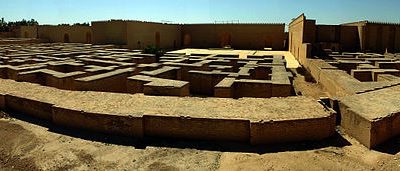 شهر باستانی بابل در الهلال عراق