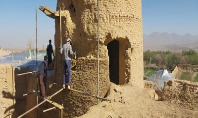 مرمت و بازسازی برج تاریخی برج در روستای ببروئیه بهاباد یزد