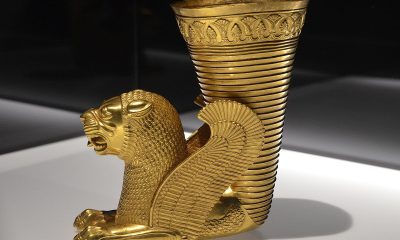 ریتون طلای کشف شده در هگمتانه میراث فرهنگی آثار تاریخی هخامنشی