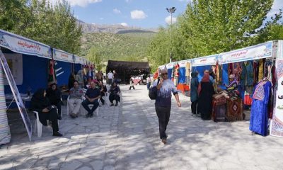 بازارچه موقت صنایع‌دستی در روستای گردشگری بیشه لرستان